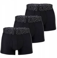 Majtki męskie - bokserki termoaktywne Under Armour Performance Tech 3 in 3-Pack Boxerjock - black/black/castlerock rozmiar: xl - miniaturka - grafika 1