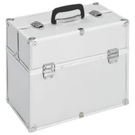 Kosmetyczki, organizery i kuferki - Kuferek na kosmetyki, 37 x 24 x 35 cm, srebrny, aluminiowy - miniaturka - grafika 1