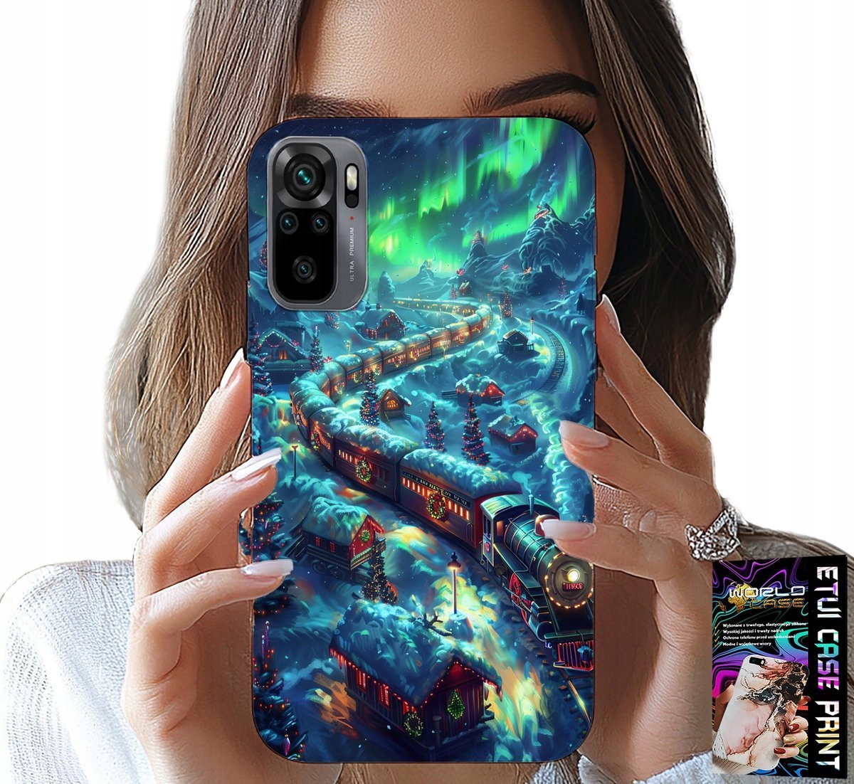 ETUI DO XIAOMI NOTE 10 / 10S - POCIĄG, EKSPRES ŚWIĄTECZNY WZORY + SZKŁO