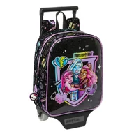 Plecaki szkolne i tornistry - Plecak szkolny na kółkach Monster High czarny 22 x 27 x 10 cm - miniaturka - grafika 1