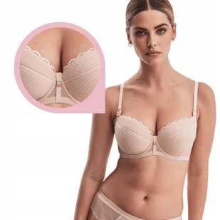 Alles Mama CHITA U biustonosz do karmienia beżowy usztywniany karmnik - 90D - Biustonosze - miniaturka - grafika 1