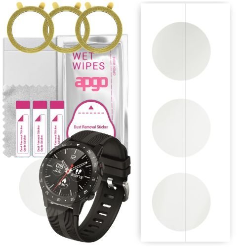 3x folia ochronna hydrożelowa MATOWA do Maxcom FW37 Argon - apgo Smartwatch Hydrogel MATTE Protection Ochrona na ekran smartwatcha