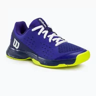 Buty sportowe męskie - Buty do tenisa dziecięce Wilson Rush Pro L Jr bluing/blue print/safety yellow - miniaturka - grafika 1