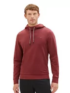 Bluzy męskie - TOM TAILOR Bluza męska, 32220 – Burned Bordeaux Red, S - miniaturka - grafika 1
