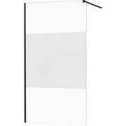 Mexen Kioto ścianka prysznicowa 110 x 200 cm, transparent/szron 8 mm, czarny - 800-110-101-70-35