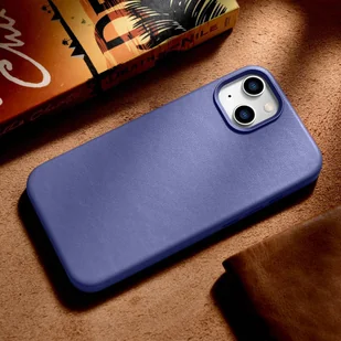 iCarer Case Leather pokrowiec etui z naturalnej skóry do iPhone 14 jasnofioletowy (WMI14220705-LP) (kompatybilne z MagSafe) - Etui i futerały do telefonów - miniaturka - grafika 16