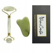 Zestawy kosmetyków damskich - Deni Carte, Masażer Jadeitowy Do Twarzy Roller + Gua Sha - miniaturka - grafika 1