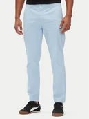 Spodnie męskie - Pepe Jeans Chinosy PM211873 Błękitny Slim Fit - miniaturka - grafika 1