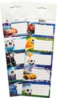 Szkolne artykuły papiernicze - Naklejki Na Zeszyty Samochody Piłka Motocykl - miniaturka - grafika 1