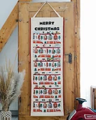 Ozdoby bożonarodzeniowe - KALENDARZ ADWENTOWY z 24 kieszonkami, rękodzieło, 144x50 cm, - miniaturka - grafika 1