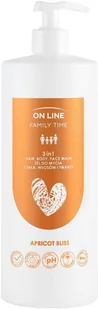 ON LINE Family Time Żel do mycia ciała ,włosów i twarzy 3w1 - Apricot Bliss 850 ml - Kosmetyki do kąpieli - miniaturka - grafika 1