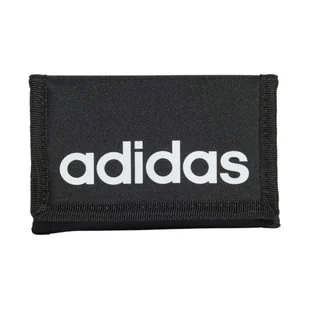 PORTFEL SPORTOWY WALLET ADIDAS LINEAR ROZKŁADANY NA RZEP CZARNY JE8346 - Portfele - miniaturka - grafika 1