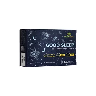 HempKing Good Sleep Suplement diety 15 kaps. - Układ nerwowy - miniaturka - grafika 1