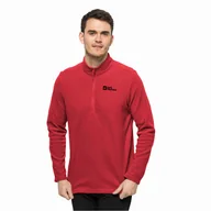 Bluzy męskie - Męska bluza polarowa Jack Wolfskin TAUNUS HZ M red glow - M - miniaturka - grafika 1