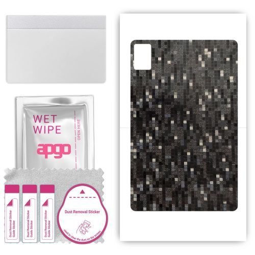 folia naklejka skórka strukturalna na TYŁ do HTC A102 - Carbon Pixel Czarny - apgo SKINS