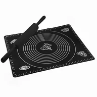 Pozostałe akcesoria kuchenne - SK STOLNICA MATA SILIKONOWA 50 x 40cm + WAŁEK TADAR SILICO 0878-8332 CZARNA emix - miniaturka - grafika 1