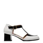 Sandały damskie - Sandały damskie Fly London POLK 457 skórzane biały-czarny P145457005 - miniaturka - grafika 1