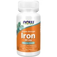 Witaminy i minerały - Now Foods Double Strength Iron Suplement diety 90 kaps. - miniaturka - grafika 1