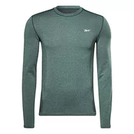 Koszulki męskie - Reebok Męska koszulka z długim rękawem Ubf Myoknit Ls, Forgrn, M - miniaturka - grafika 1