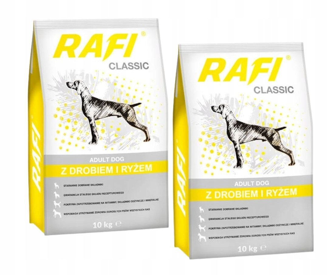 Karma dla psa RAFI Classic Drób z ryżem 10 kg