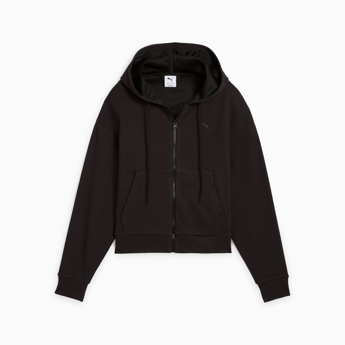 Bluza z kapturem damska Puma HER COMFORT CROP FULL-ZIP czarna 68505601 r XL