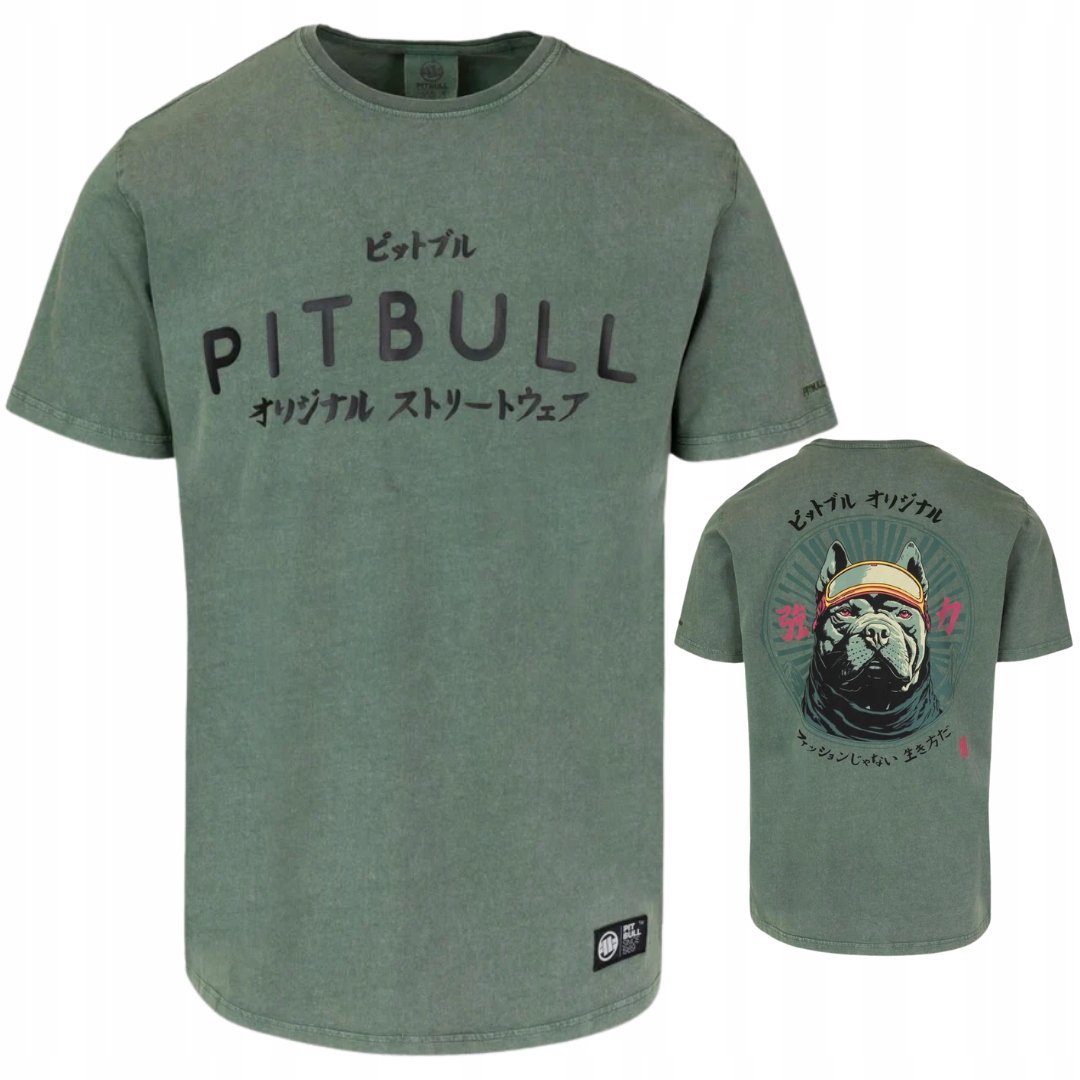 PITBULL WEST COAST T-SHIRT KOSZULKA MĘSKA BAWEŁNA 190 MT. FUJI ZIELONA M