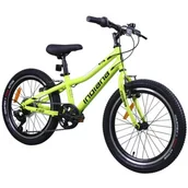 Rowery - Rower dziecięcy INDIANA Figo 20 cali Limonkowy - miniaturka - grafika 1