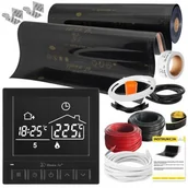 Ogrzewanie podłogowe - Folia grzewcza MISSION AIR Black Silver PTC 160W 14m² (28mb x 100cm) + Regulator Taurus Czarny - miniaturka - grafika 1