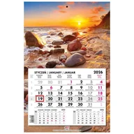 Kalendarze - Kalendarz 2026 jednodzielny główka płaska Bałtyk - kalendarz - miniaturka - grafika 1