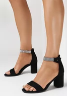 Sandały damskie - Czarne Sandały Posmey - miniaturka - grafika 1