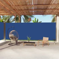 Pawilony ogrodowe - vidaXL Zwijana markiza boczna, niebieska, 220x1000 cm vidaXL - miniaturka - grafika 1