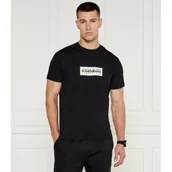 Koszulki męskie - Napapijri T-shirt S-BOX LOGO | Relaxed fit - miniaturka - grafika 1