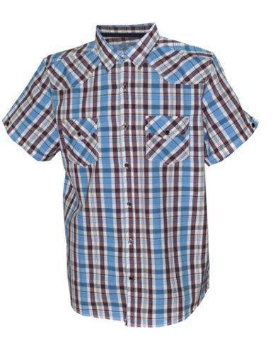 Koszula męska z krótkim rękawem w kratę rozmiar L