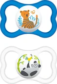 Smoczki uspokajające - Smoczki dla dzieci Mam Baby Air 6+ Blue Silicone Soother 2 szt - miniaturka - grafika 1