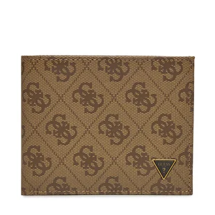 Duży Portfel Męski Guess Vezzola Leather Slg SMVELE LEA20 Brązowy - Portfele - miniaturka - grafika 1