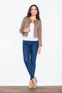 FIGL Żakiet M218 beżowy XL - Marynarki i żakiety damskie - miniaturka - grafika 1