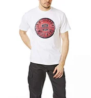 Koszulki męskie - Lee Cooper Lee Cooper Męski duży klasyczny t-shirt z grafiką miękki w dotyku lekki top, biały, średni LCTS300_WHIT_M - miniaturka - grafika 1