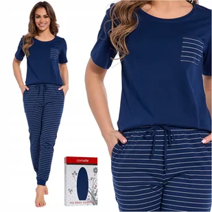 Piżama damska krótki rękaw długie spodnie CORNETTE 730/317 Jenny XXL - Piżamy damskie - miniaturka - grafika 1