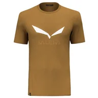 Koszulki męskie - SALEWA Solidlogo Dri-Release® T-shirt męski, złoty brąz, L - miniaturka - grafika 1