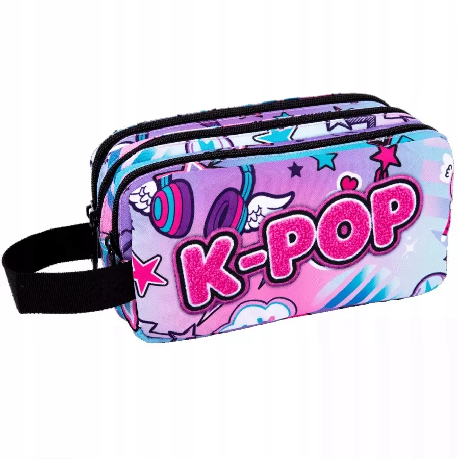 Coolpack Primus Piórnik saszetka 3 przegrody K-Pop Rainbow duży uchwyt