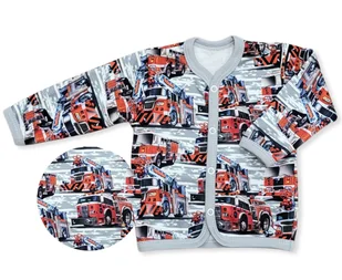 KAFTAN kaftanik 104 KOSZULKA bluzka rozpinana dziecięca STRAŻ POŻARNA - Kaftaniki dla niemowląt - miniaturka - grafika 1