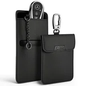 Etui i futerały do telefonów - KLATKA FARADAYA TECH-PROTECT KLR400 POUCH KEYLESS RFID SIGNAL BLOCKER CASE BLACK/BLACK - miniaturka - grafika 1