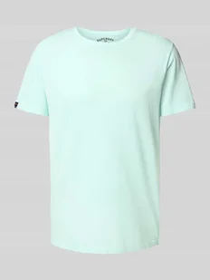 T-shirt z detalem z logo - Koszulki męskie - miniaturka - grafika 1