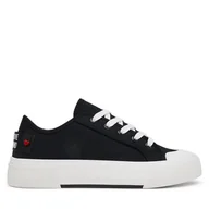 Trampki damskie - Trampki LOVE MOSCHINO JA15012G0MJP0000 Czarny - miniaturka - grafika 1