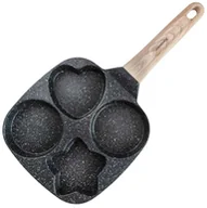 Patelnie - Czarna Patelnia Do Jajek Z Powłoką Marmurkową B6-Z90 - miniaturka - grafika 1