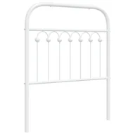 Inne meble do sypialni - vidaXL Metalowe wezgłowie, białe, 75 cm - miniaturka - grafika 1