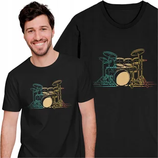 Koszulka Męska z Nadrukiem dla Perkusisty Perkusja Rock Metal Muzyka - Koszulki męskie Koszulka Męska z Nadrukiem dla Perkusisty Perkusja Rock Metal Muzyka - Koszulki męskie - miniaturka - grafika 1