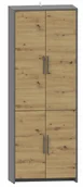 Regały - Duży regał zamykany dąb artisan + antracyt H3-N88 - miniaturka - grafika 1