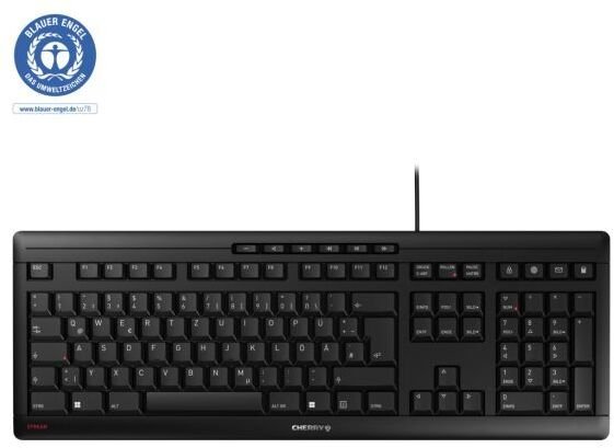 CHERRY JK-8500SL-2 klawiatura Dom/Biuro USB QWERTZ Słoweński Czarny