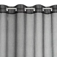 Firany - Firana gotowa EUROFIRANY Carli 140 x 250 cm Czarny - miniaturka - grafika 1